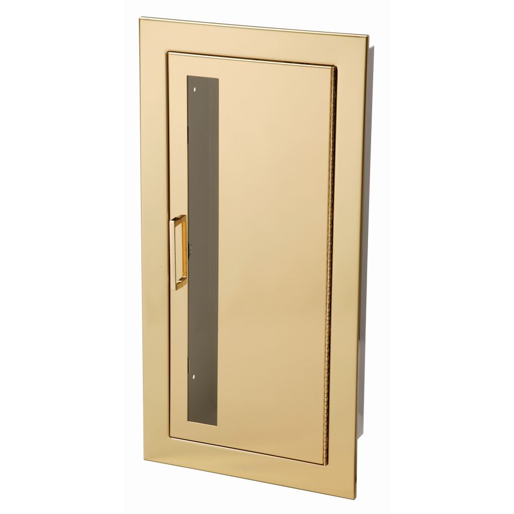 JL Industries 1075V10 Cavalier brass cabinet, vertical duo door, flat trim (photo shows model 1075V10)