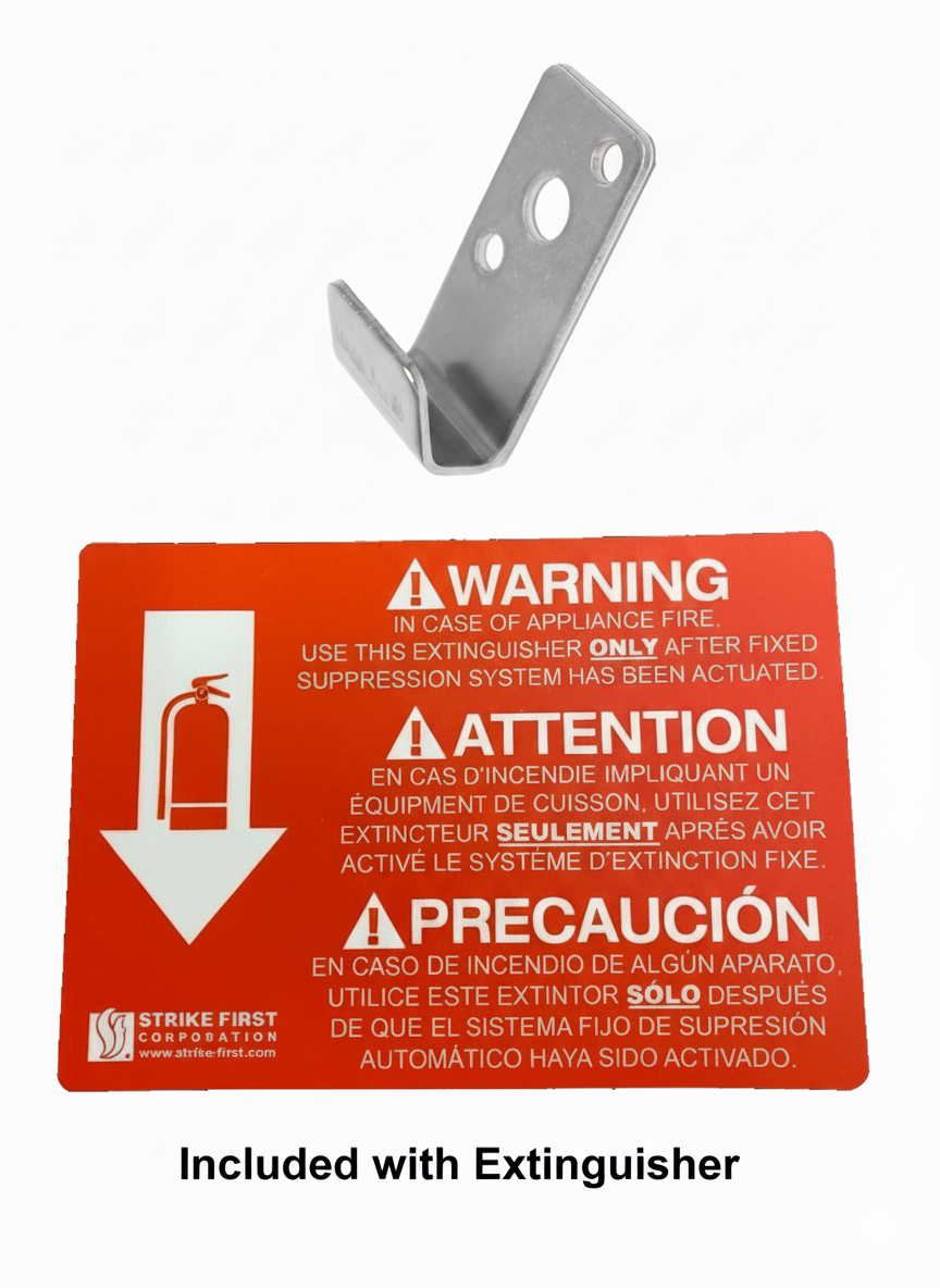 Strike First 6L Wet Chemical Fire Extinguisher (Class K) | UL Certified for Commercial Kitchen Grease Fires, Restaurant Grade, SF-6LK