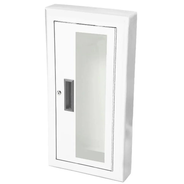 JL Industries 1012G10A Ambassador Fire Extinguisher Cabinet Full Glass w/ Pull Handle & SAF-T-LOK for 10LB Extinguishers