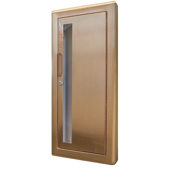 JL Industries 1047W10 Cavalier bronze cabinet, vertical duo door with Saf-T-Lok, 3" rolled trim (photo shows model 1047W10)