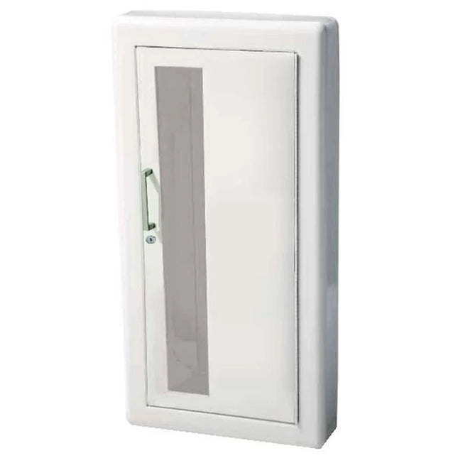 JL Industries 1817W10 Ambassador Fire Extinguisher Cabinet Vertical Duo Panel w/ Pull Handle & SAF-T-LOK