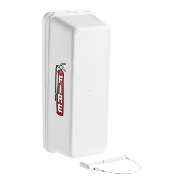 Cato 11001 Chief 10 lb white plastic fire extinguisher cabinet, closed