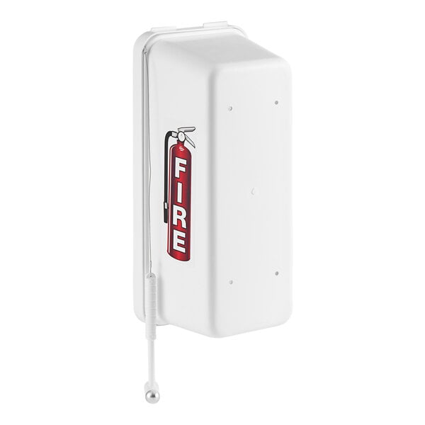 Cato 10501 Chief 5 lb white plastic fire extinguisher cabinet, closed