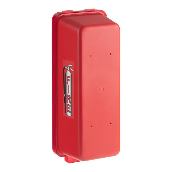 Cato 95152 Warrior 10 lb red plastic fire extinguisher cabinet with red cover, closed