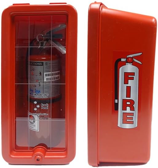 Cato 10551-H Red Chief Fire Extinguisher Cabinet for 2 1/2 or 5LB Extinguisher includes Hammer and Cylinder Lock