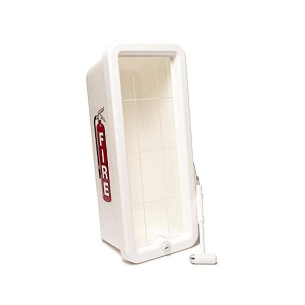 Cato 12001-H Chief 20 lb white plastic fire extinguisher cabinet with break hammer, empty