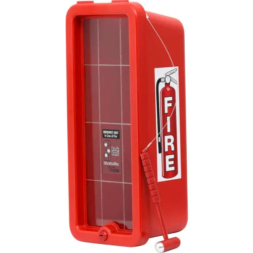 Cato 10551-H Red Chief Fire Extinguisher Cabinet for 2 1/2 or 5LB Extinguisher includes Hammer and Cylinder Lock