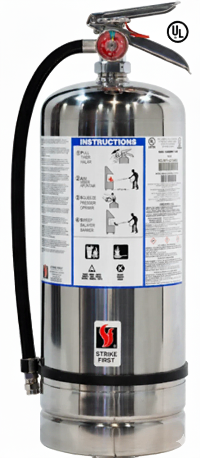 Strike First 6L Wet Chemical Fire Extinguisher (Class K) | UL Certified for Commercial Kitchen Grease Fires, Restaurant Grade, SF-6LK
